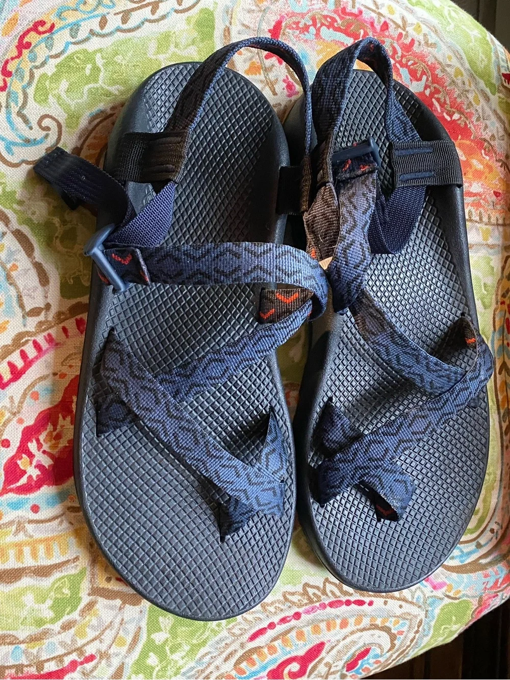 Chaco Men's 12 Navy Blue Strappy Outdoor Sandals